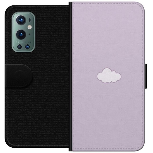 OnePlus 9 Pro Plånboksfodral Lila Moln – minimalistiskt moln på lila bakgrund