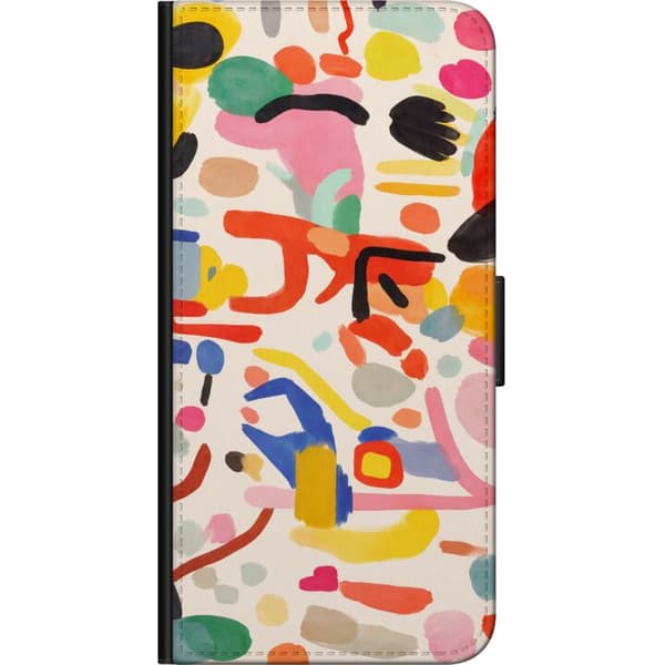 Kompatibel Tegnebogsetui til OnePlus 7T Pro Legesyg farveeksplosion i moderne abstrakt stil