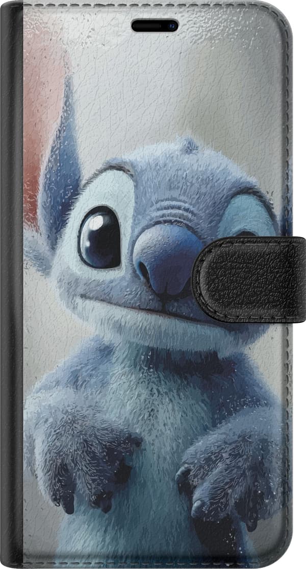 Kompatibelt Lommeboketui til OnePlus 8 Pro Blått romvesen i nærbilde - figurportrett i blå toner blå