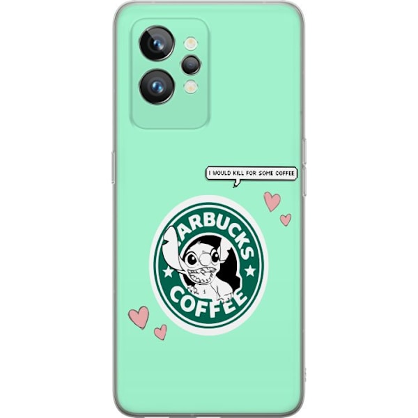 Realme GT2 Pro Läpinäkyvä kuori Stitch Kahvi