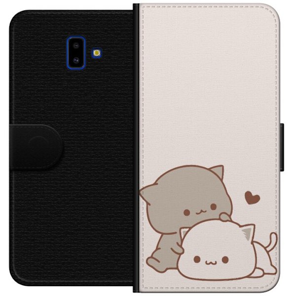 Samsung Galaxy J6+ Lompakkokotelo Kawaii Söpö Kissat