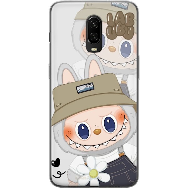 OnePlus 6T Läpinäkyvä kuori Labubu Minimal Mood - Yksinkert