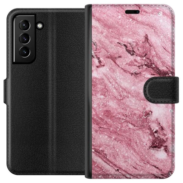 Kompatibel Tegnebogsetui til Samsung Galaxy S21+ 5G rosa