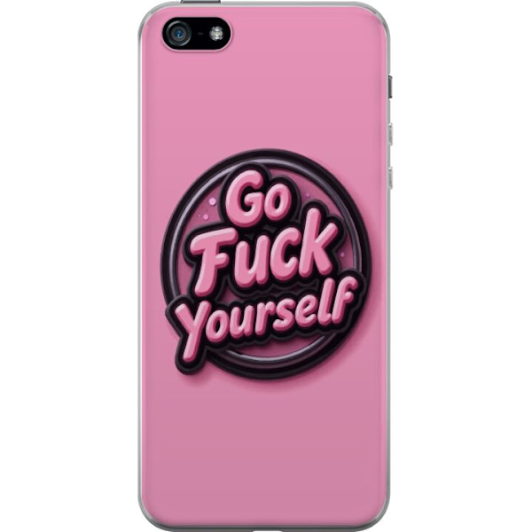 Kompatibelt Mobildeksel til Apple iPhone 5 Rosa 3D textposter