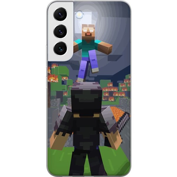 Samsung Galaxy S22+ 5G Läpinäkyvä kuori Minecraft