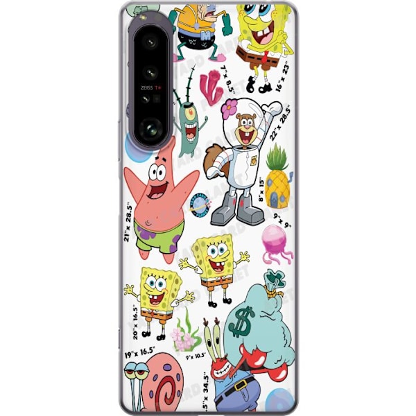 Sony Xperia 1 IV Gjennomsiktig deksel SpongeBob SquarePants