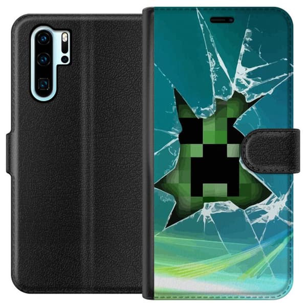 Kompatibelt Lommeboketui til Huawei P30 Pro MineCraft