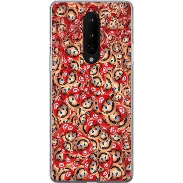 Kompatibelt Mobildeksel til OnePlus 8 Super Mario mönster rød