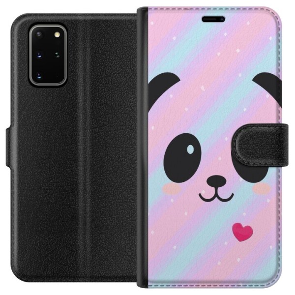 Samsung Galaxy S20+ Lompakkokotelo Sateenkaari Panda