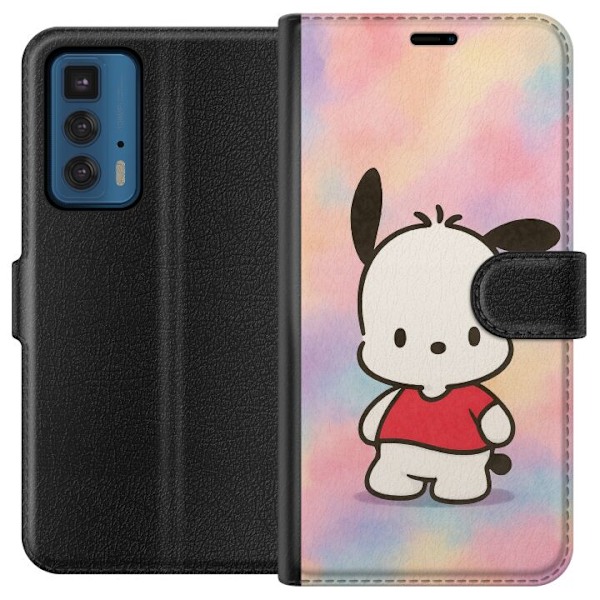 Motorola Edge 20 Pro Tegnebogsetui Kawaii Sanrio Pochacco