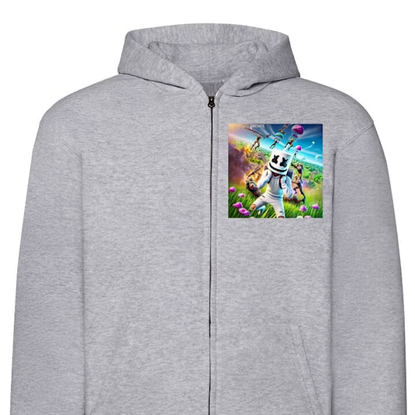 Zip-Hoodie | Hættetrøje med Lynlås til Voksne Fortnite grå XXL