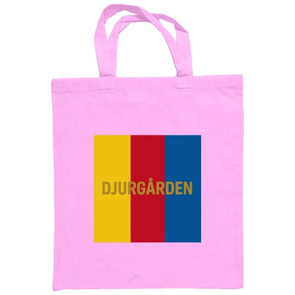 Mulepose | Holdbar Indkøbstaske i Stof Djurgården - fodbold Rosa one size