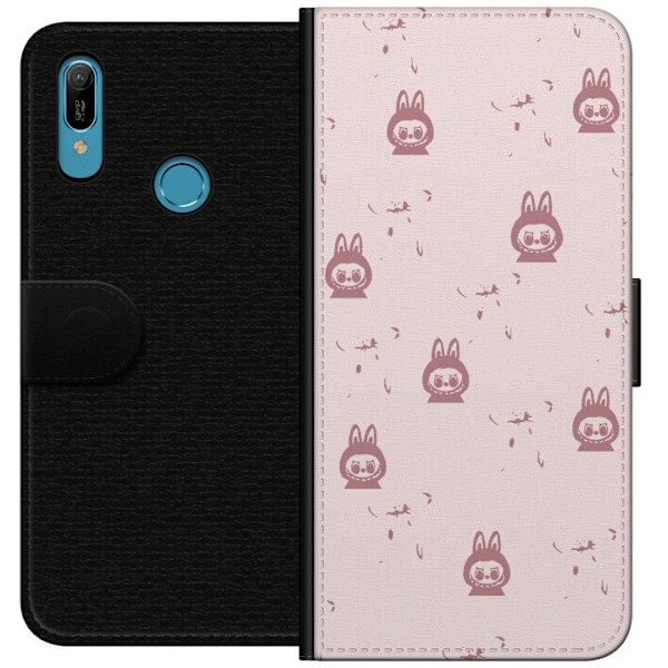 Huawei Y6 (2019) Plånboksfodral Labubu Neon Pop – Neonfärgad pop art monster