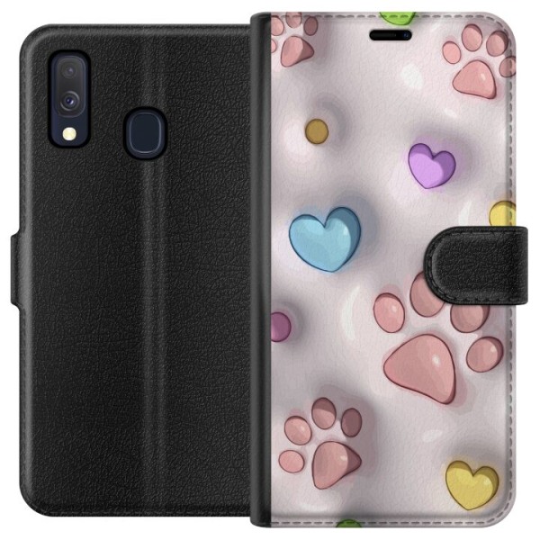 Samsung Galaxy A40 Tegnebogsetui Fluffy Poter