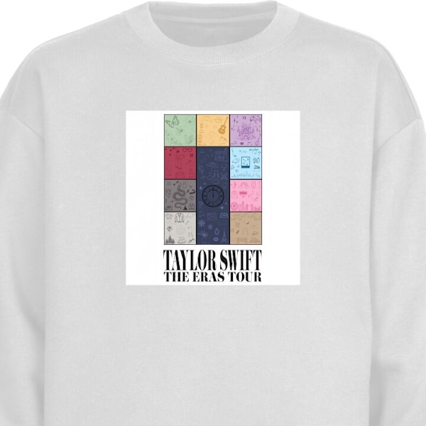 Sweatshirt til Voksne | Klassisk Collegebluse Taylor Swift Far hvid M