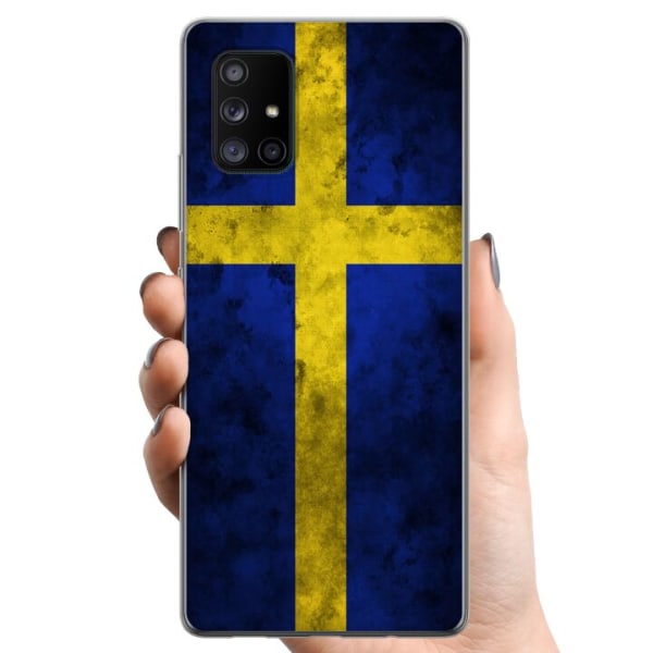 Samsung Galaxy A71 5G TPU Matkapuhelimen kuori Ruotsin Lippu