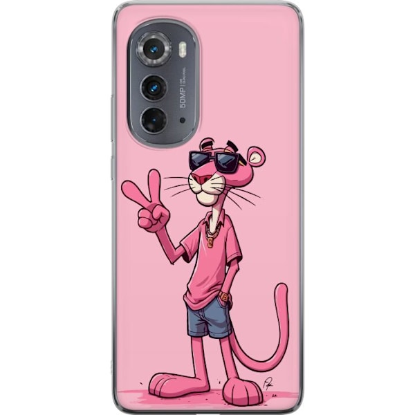 Motorola Edge (2022) Gennemsigtig cover Pink Panter Peace