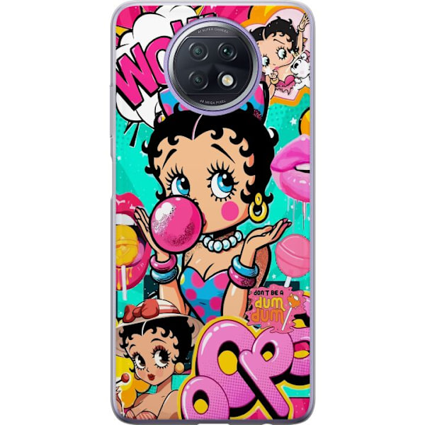 Xiaomi Redmi Note 9T Läpinäkyvä kuori Betty Boop