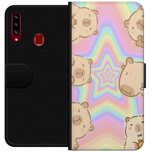 Samsung Galaxy A20s Lompakkokotelo Kawaii Capybara Galaxy Söp