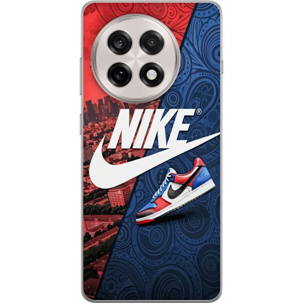 OnePlus 13R Genomskinligt Skal Nike Logotyp Röd Blå Sneaker Stil Sport Fashion Populärt Swoosh Motiv Träningskläder Grafisk Ikon
