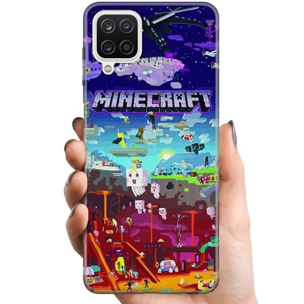 Kompatibelt Mobildeksel til Samsung Galaxy A12 MineCraft