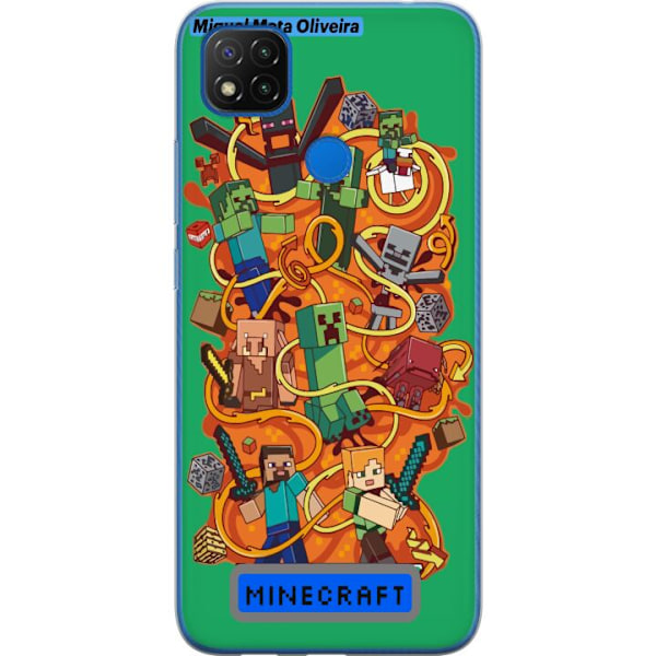 Xiaomi Redmi 9C NFC Läpinäkyvä kuori Minecraft