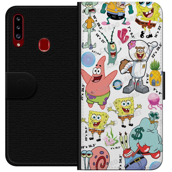 Samsung Galaxy A20s Lompakkokotelo SpongeBob SquarePants