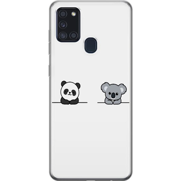 Samsung Galaxy A21s Gennemsigtig cover Panda Koala