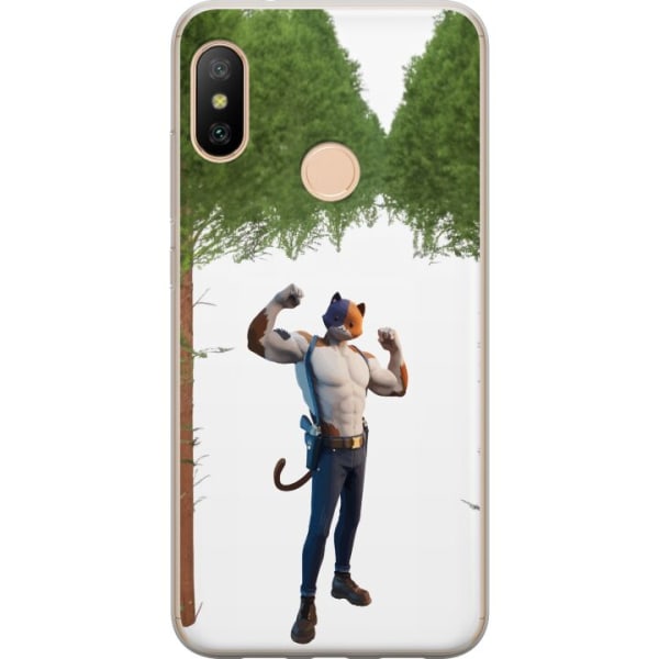 Xiaomi Redmi 6 Pro Gennemsigtig cover Fortnite - Meowscles