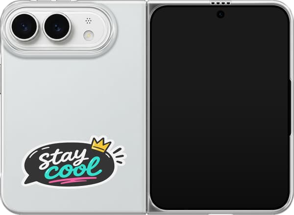 Kompatibel Mobilcover til Apple iPhone Duo Cool taleboble - Sort motiv med stay Cool - Sort taleboble. sort