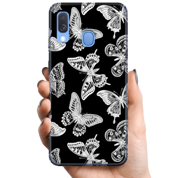 Samsung Galaxy A40 TPU Mobilcover Sommerfugl