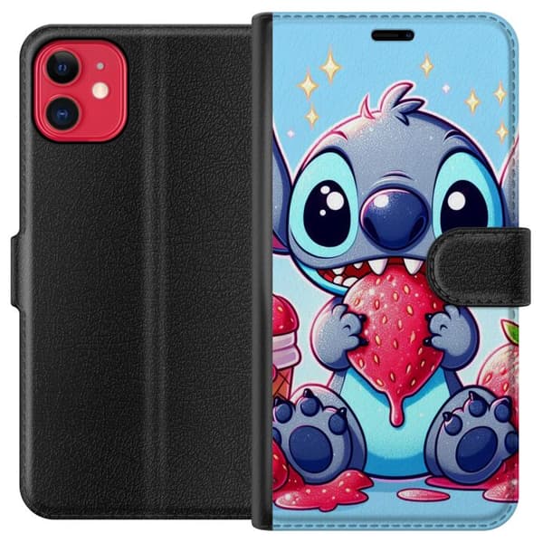 Kompatibel Tegnebogsetui til Apple iPhone 11  Stitch jordbær