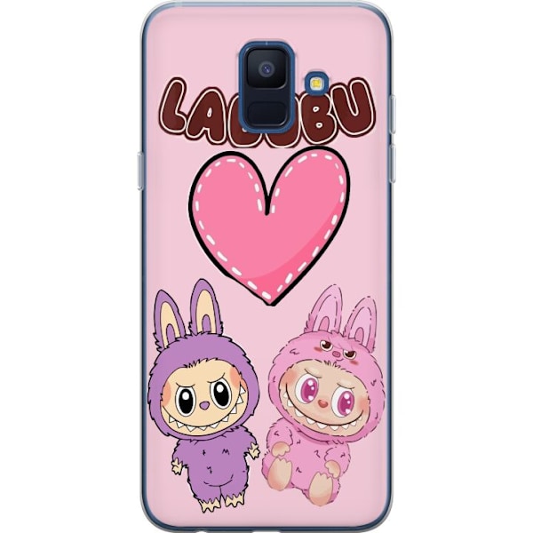 Samsung Galaxy A6 (2018) Läpinäkyvä kuori Labubu Pink Monster
