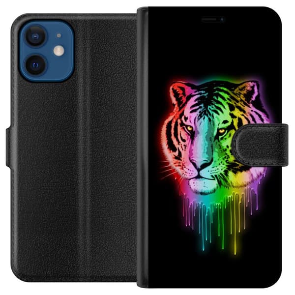 Kompatibelt Plånboksfodral till Apple iPhone 12 mini Tiger