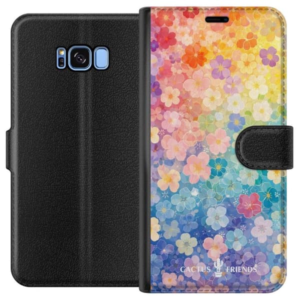 Kompatibel Tegnebogsetui til Samsung Galaxy S8 Kaktus og venner – RainbowBloom