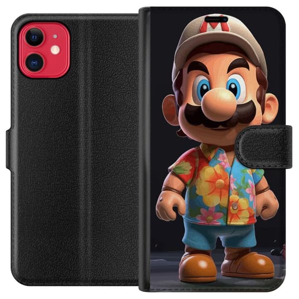 Kompatibel Tegnebogsetui til Apple iPhone 11 Super Mario