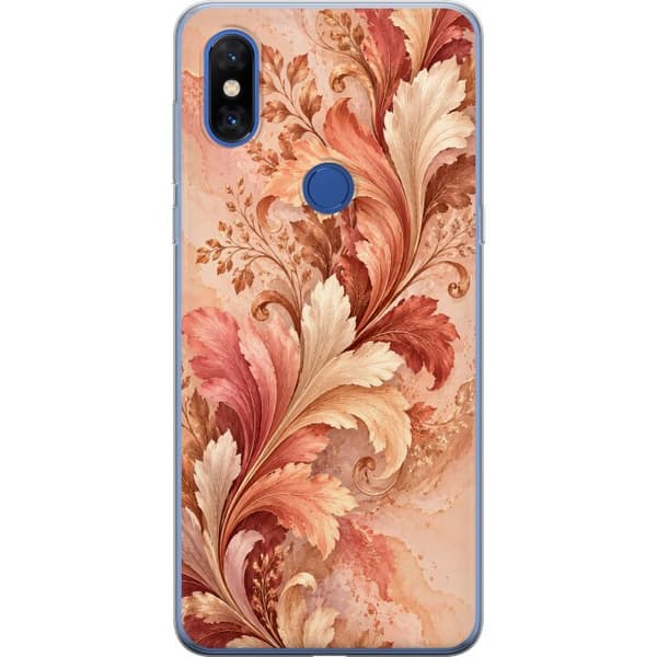 Kompatibelt Mobildeksel til Xiaomi Mi Mix 3 Kopparblad oransje