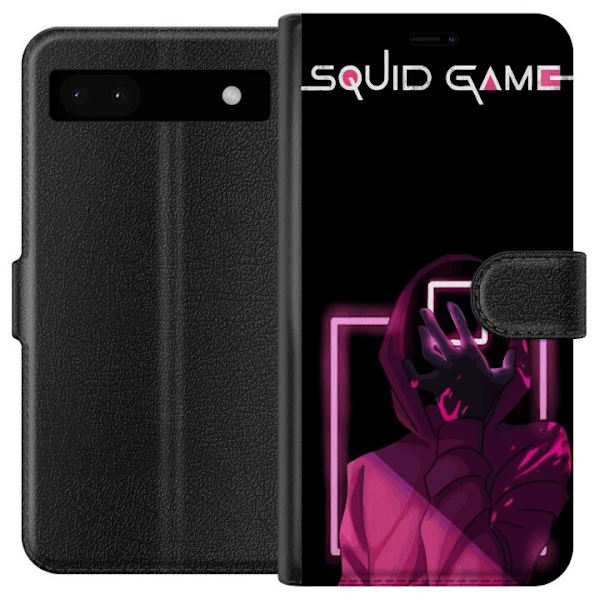 Google Pixel 6a Lompakkokotelo Squid Game Teema Suosittu Sarja Motiivi Graafinen Ikoninen Suunnittelu Aasialainen Popkulttuuri Jännitys Draama