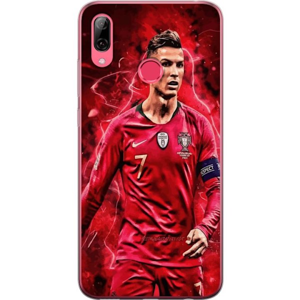 Huawei Y7 (2019) Genomskinligt Skal Ronaldo Skills – CR7 Design för Äkta Supporters