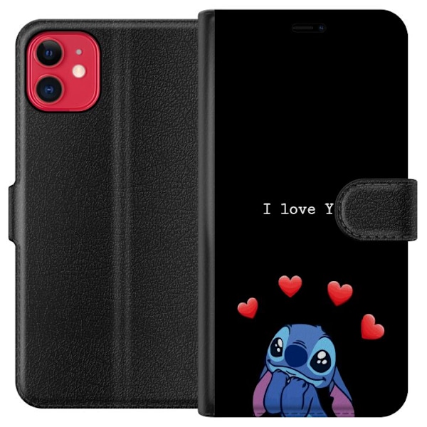 Apple iPhone 11 Plånboksfodral Stitch Kärlek