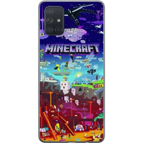 Kompatibelt Mobilskal till Samsung Galaxy A71 MineCraft