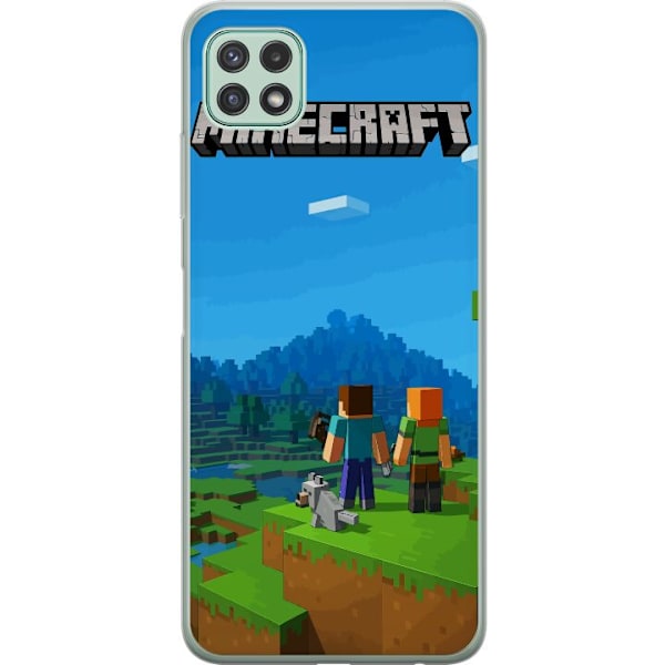 Samsung Galaxy A22 5G Genomskinligt Skal Minecraft Key Art