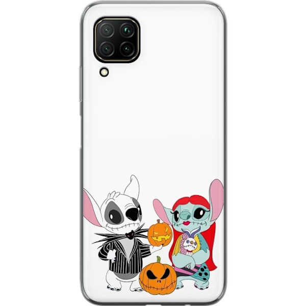 Huawei P40 lite Läpinäkyvä kuori Stitch perhe addams