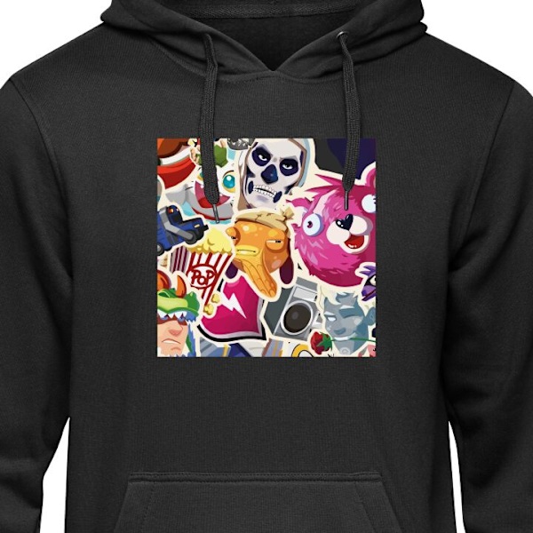 Hoodie til Voksen | Behagelig Hættetrøje Fortnite sort M