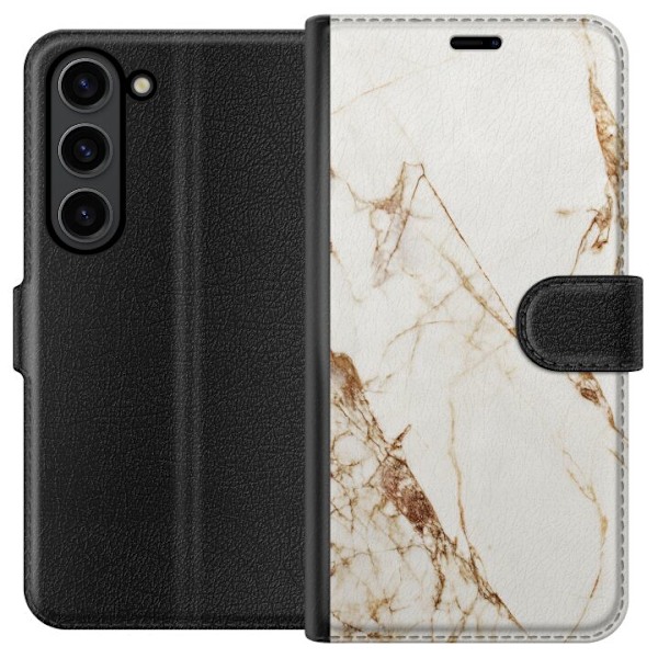 Samsung Galaxy S24 Plånboksfodral Vit marmor
