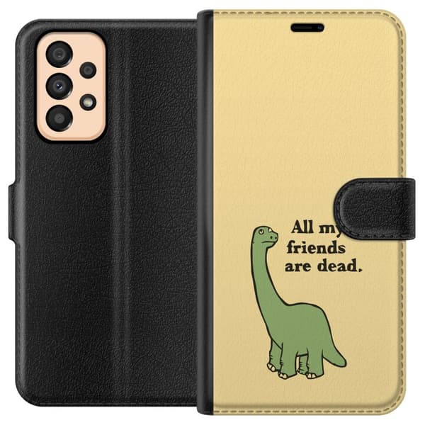 Kompatibelt Plånboksfodral till Samsung Galaxy A33 5G Dinosaurier