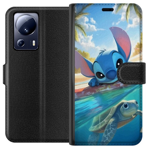 Xiaomi 13 Lite Lompakkokotelo Stitch kilpikonnalla - söpö si