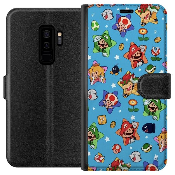 Kompatibel Tegnebogsetui til Samsung Galaxy S9+ Nintendo Mario Mønster Switch-spil