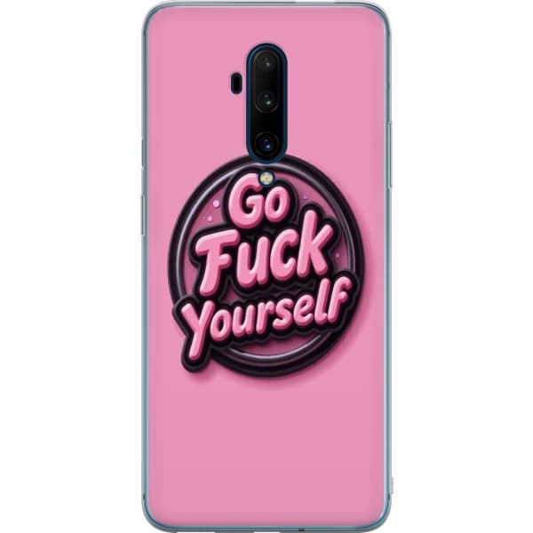Kompatibelt Mobildeksel til OnePlus 7T Pro Rosa 3D textposter