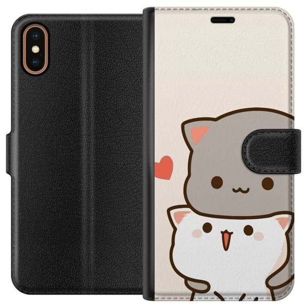 Kompatibel Tegnebogsetui til Apple iPhone X Kawaii Kærlighed